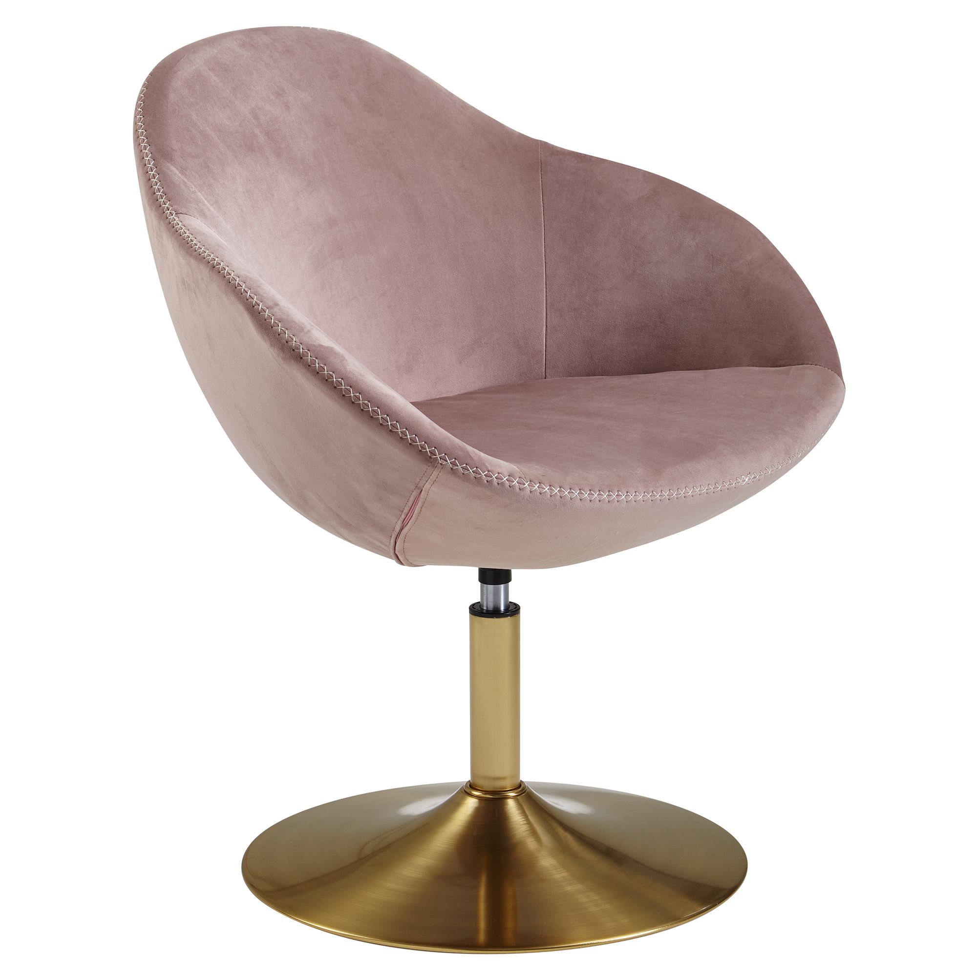 Stoel sarin fluweel roze / goud 70x79x70 cm design draaistoel