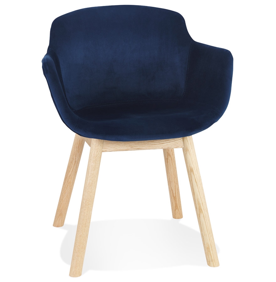 Alterego Fauteuil FRIDA Couleur du piètement Nature Assise Bleu