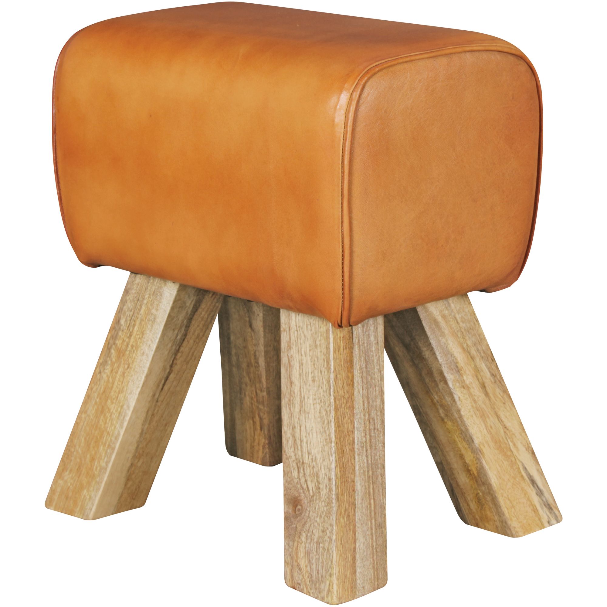 Ontwerp draai bock stool brown 40 x 30 x 47 cm