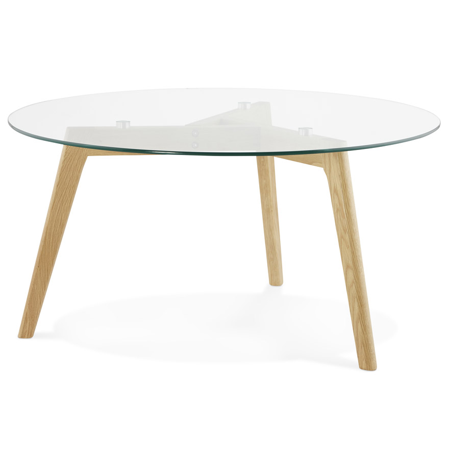 Alterego Table basse GLAZY Couleur du cadre Plateau de table naturel Transparent