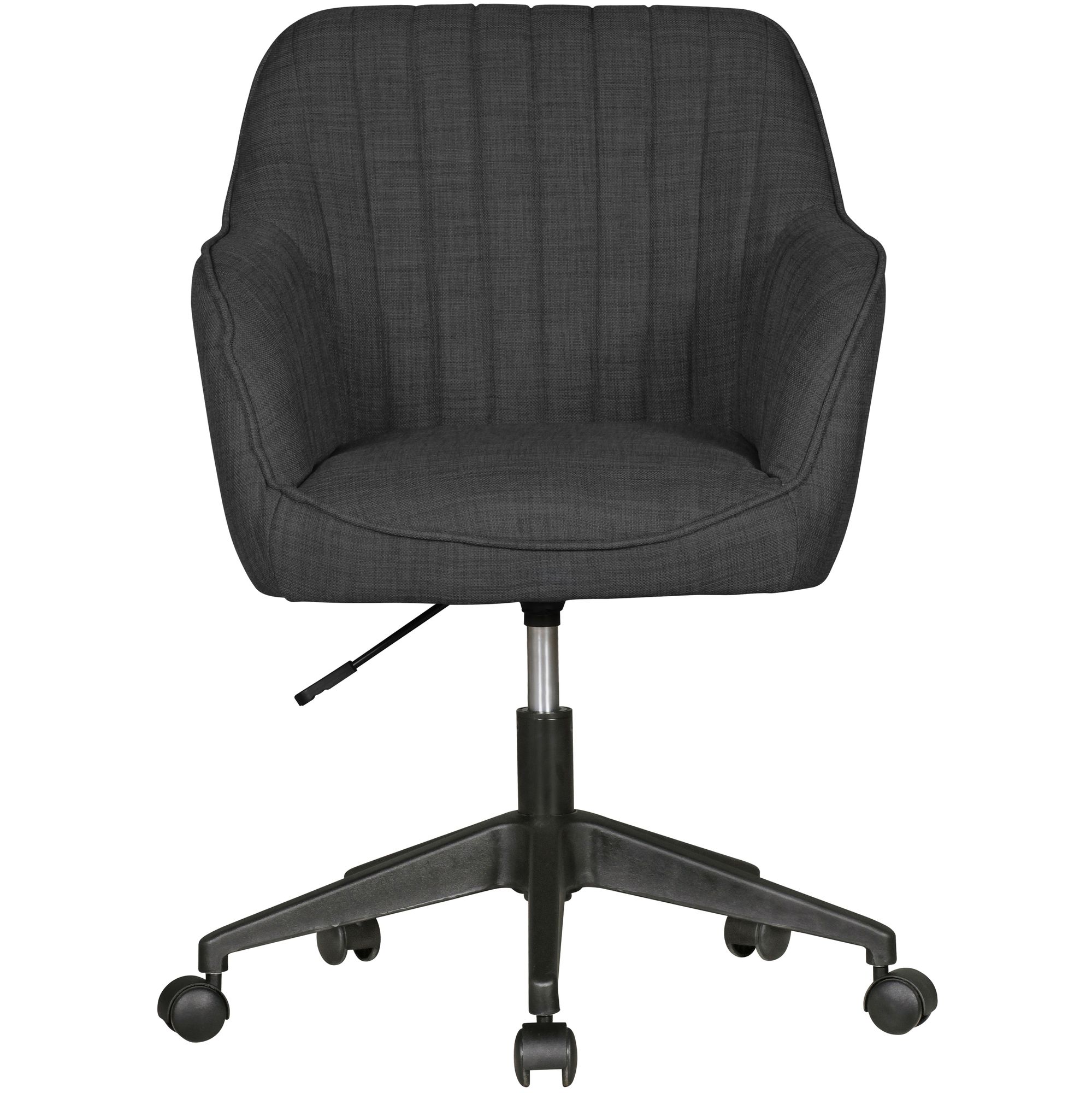 Bureaustoel mara antraciet stoffen design draaifauteuil met rug 120 kg