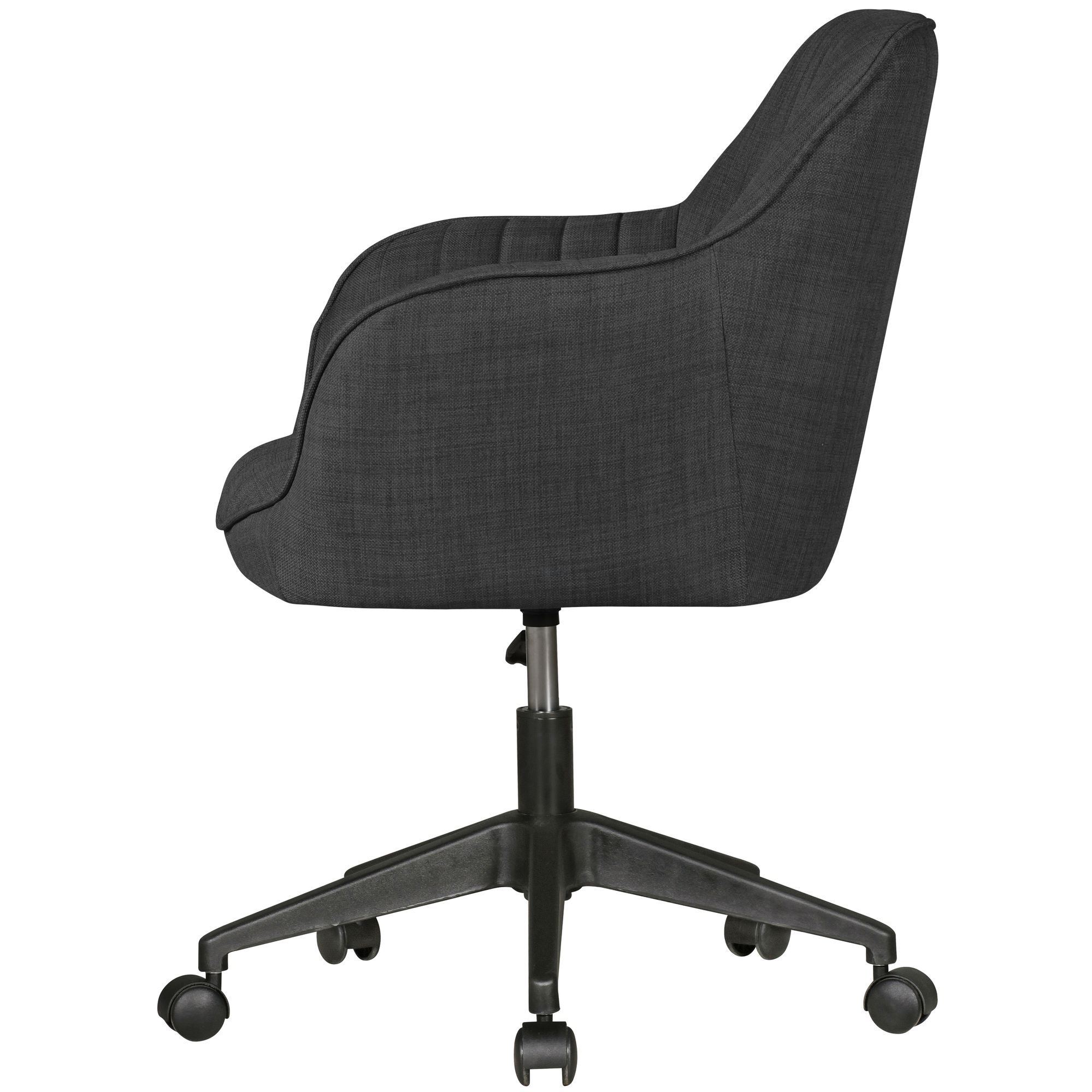 Bureaustoel mara antraciet stoffen design draaifauteuil met rug 120 kg