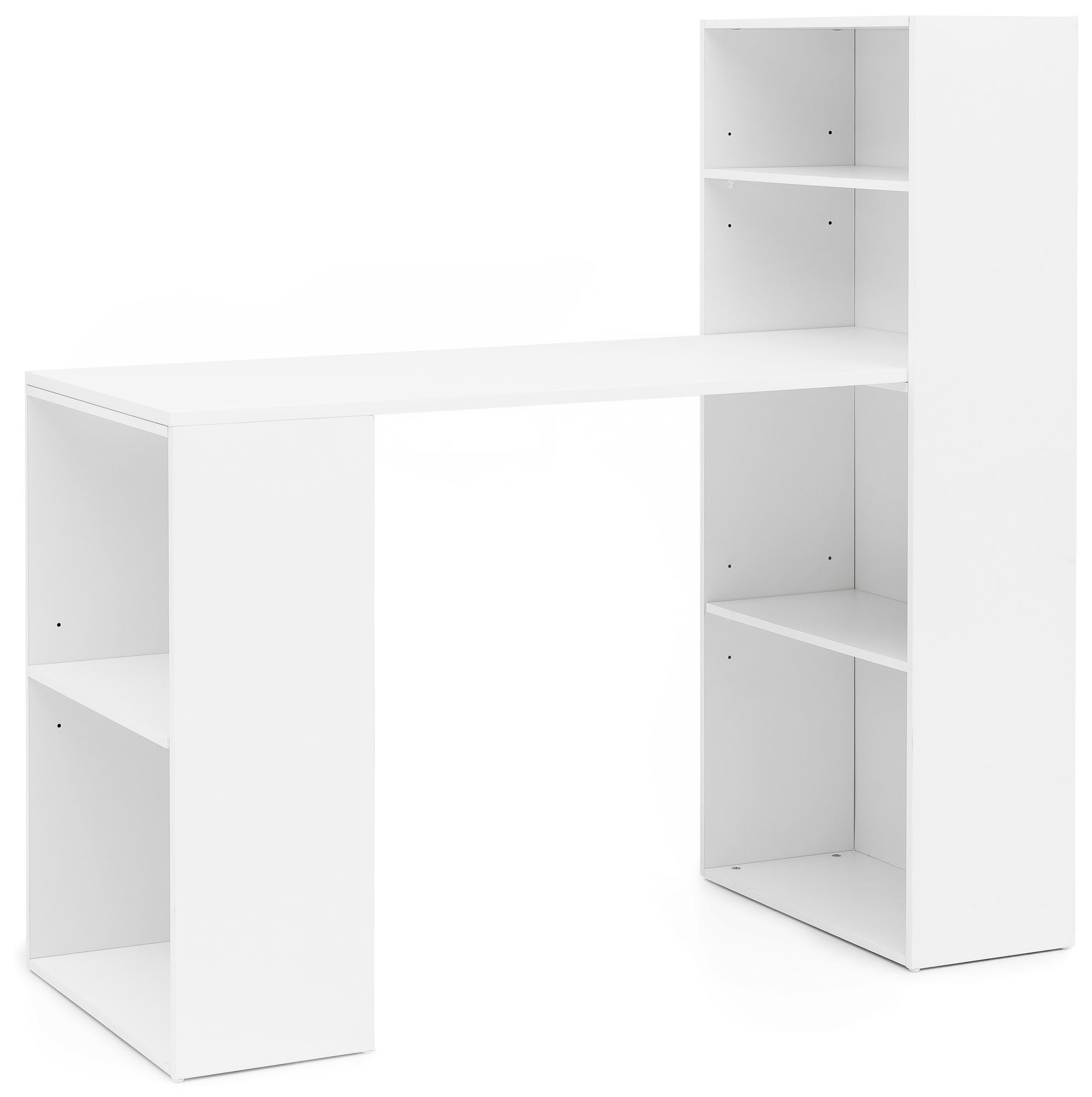 Bureau wl5.692 met legbord 120 x 120 x 53 cm wit mat hout modern