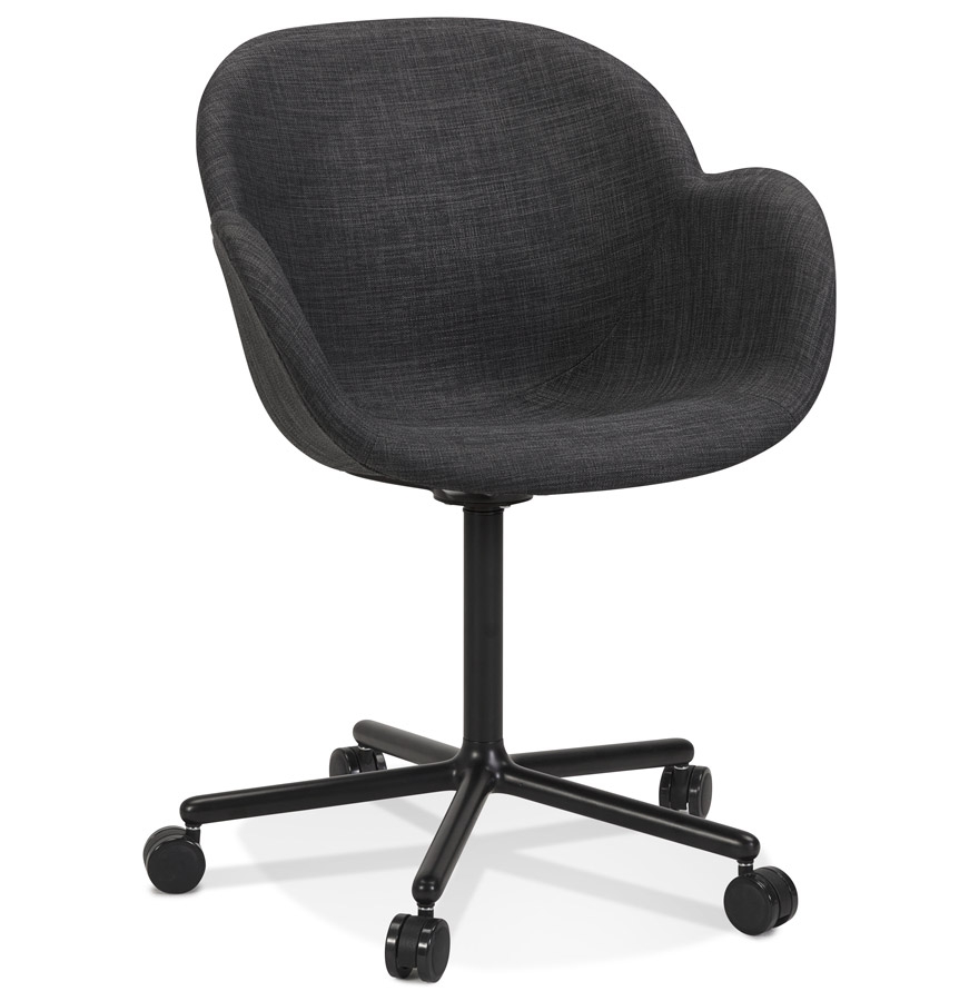 Alterego Chaise de bureau ASTRA Couleur du cadre Noir Assise Gris foncé