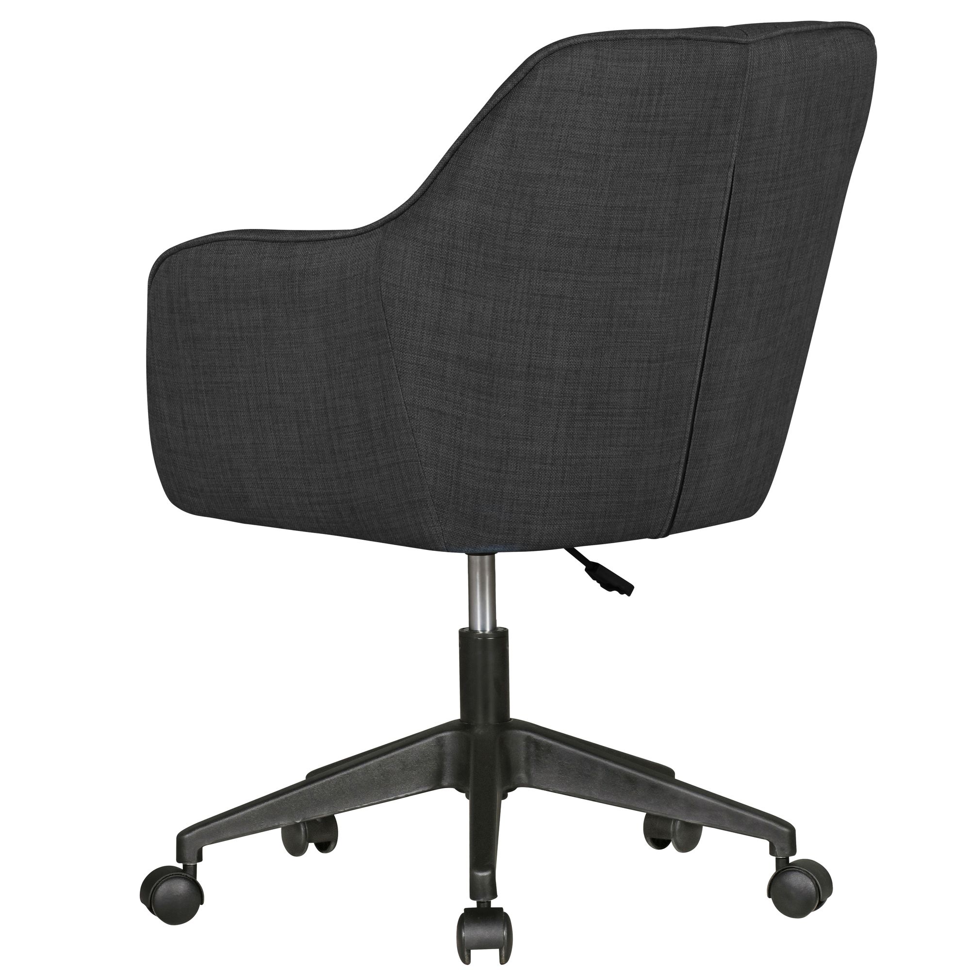 Bureaustoel mara antraciet stoffen design draaifauteuil met rug 120 kg