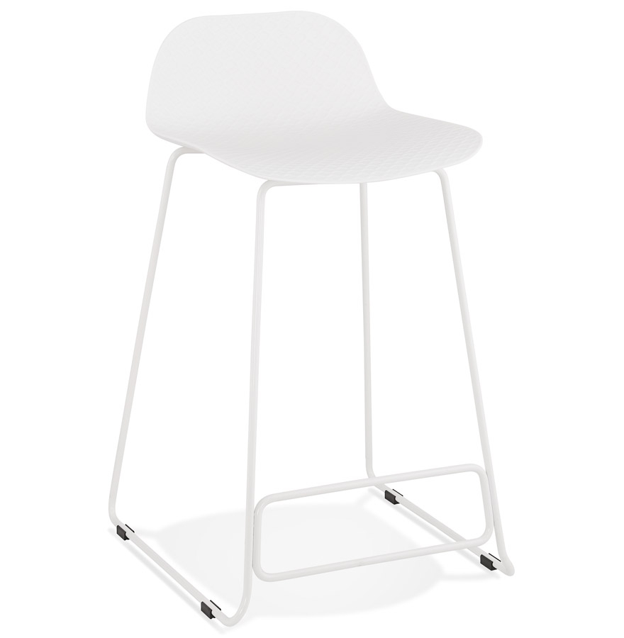 Alterego Tabouret de bar BABYLOS MINI Couleur du piètement Blanc Assise Blanc