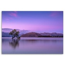 Cadre avec image de paysage imprimé sur toile classique avec une finition violette feeby-02