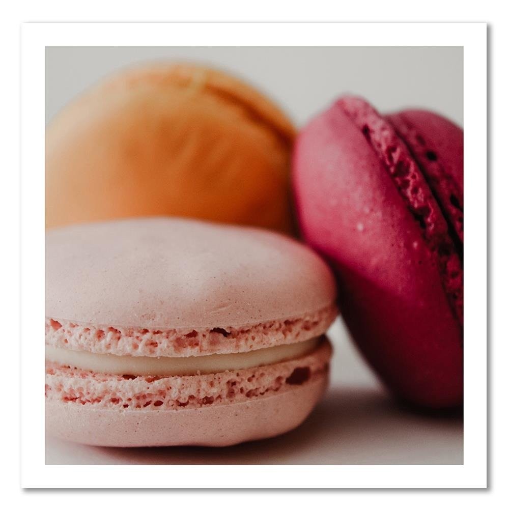 Cadre classique avec image de macarons imprimée sur toile avec cadre en mdf feeby-02