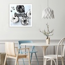Cadre classique de donuts imprimé sur toile avec cadre en mdf feeby-01