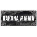 Cadre hakuna matata imprimé sur toile en mdf solide avec une finition de couleur noir et blanc feeby-02