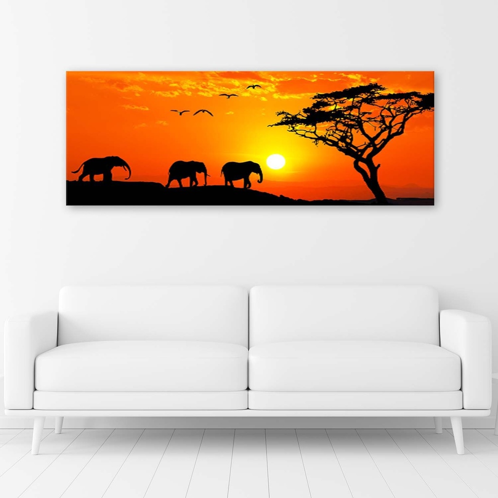 Cadre de la savane africaine imprimé sur toile en mdf solide feeby-01