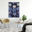 Cadre imprimé sur toile avec image de plantes succulentes fabriqué en bois et toile feeby-01