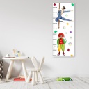 Cadre avec mètre pour mesurer la hauteur des enfants de 40 cm en mdf avec dessin de danseuse feeby-01