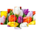 Cadre de tulipes en mdf solide imprimé sur toile art classique feeby-02