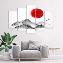 Cadre en mdf solide imprimé sur toile art classique finition de couleur rouge et blanc feeby-01