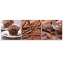 Ensemble de 3 cadres avec image de chocolat savoureux fabriqué en mdf et toile feeby-02