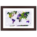 Cadre avec illustration d'une carte du monde imprimée sur papier satiné en mdf feeby-02