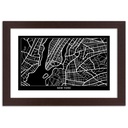 Cadre de ville imprimée sur papier satiné en mdf finition de couleur noir et blanc feeby-02