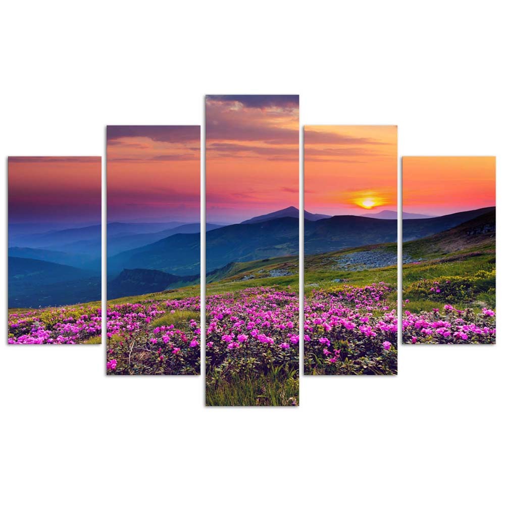 Cadre décoratif d'un lever de soleil en mdf solide imprimé sur toile feeby-02