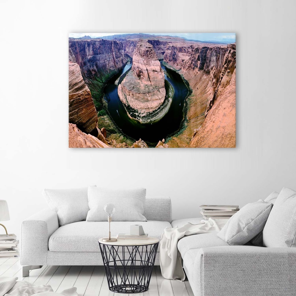 Cadre décoratif en hdf avec image du grand canyon imprimée sur papier finition beige feeby-01