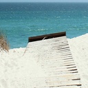 Paravent avec image d'un chemin d'accès à la plage fabriqué en mdf et toile feeby-02