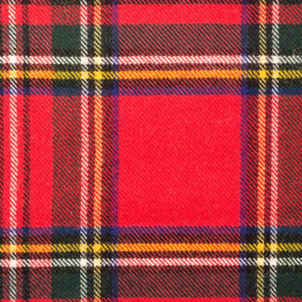 Paravent à deux faces 180 cm fabriqué en mdf et toile avec décor tartan rouge feeby-02