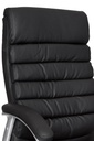 Chaise de bureau Valencia simili cuir noir ergonomique avec appui-tête_05