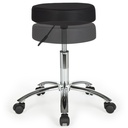 Tabouret Leon Design Tabouret de Travail Housse en Tissu Noir, XL_01