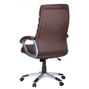 Chaise de bureau Valencia cuir artificiel marron ergonomique avec appui-tête_04