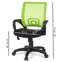 Chaise de bureau Chaise de bureau Rivoli Lime avec accoudoir_02