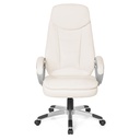 Chaise de Bureau Design Cosenza Simili Cuir Blanc_01