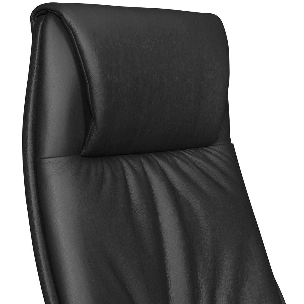 Chaise de bureau Oxford 1 cuir véritable noir appui-tête haut_05