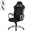 Chaise de bureau Racer aspect cuir noir_03