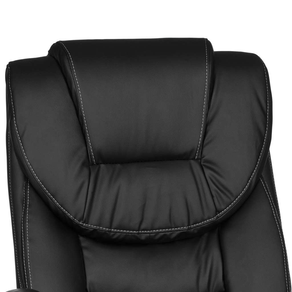 Chaise de bureau Madrid simili cuir noir ergonomique avec appui-tête_05