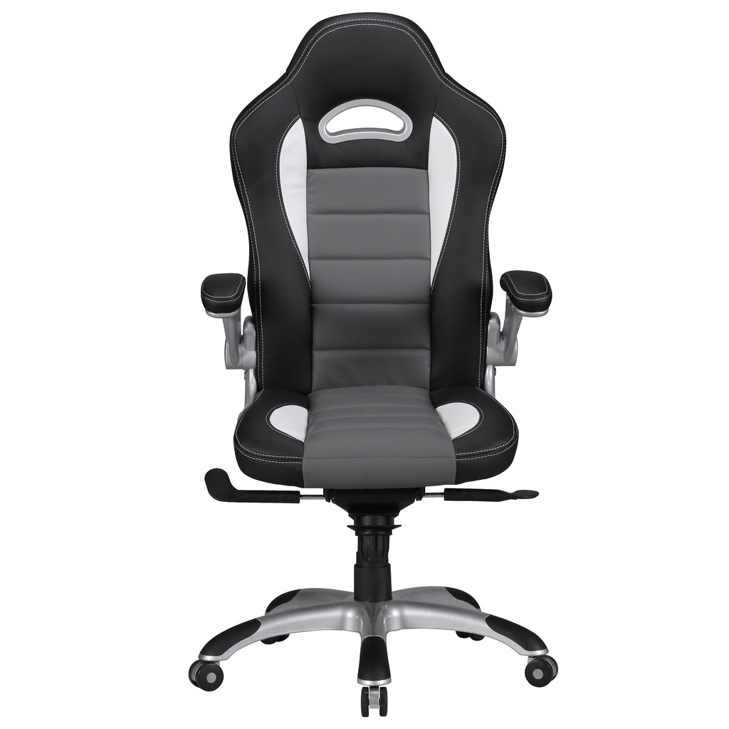 Housse de chaise de bureau Racing en simili cuir noir_01