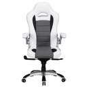 Housse de chaise de bureau Racing en simili cuir blanc_01