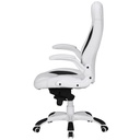 Chaise de bureau Belgrade housse simili cuir blanc_03