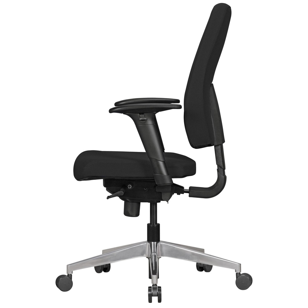 Chaise de bureau Darius avec revêtement en tissu noir_03