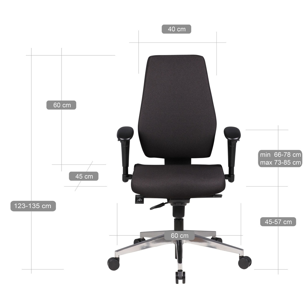 Chaise de bureau Darius avec revêtement en tissu noir_08