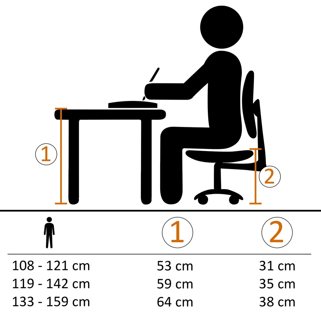 Chaise de bureau pour enfant LUKAS rose pour enfants à partir de 6 ans avec dossier_07