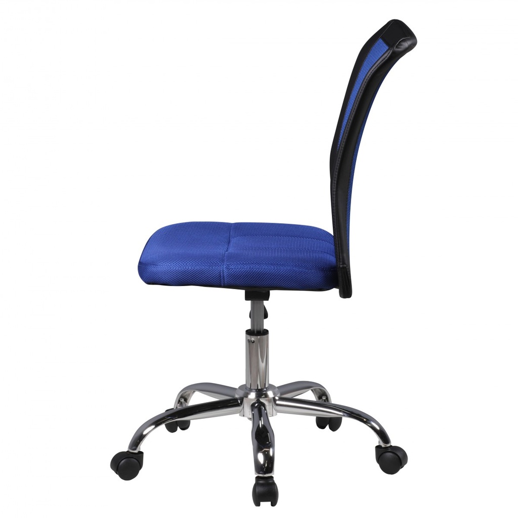 Chaise de bureau pour enfant LUKAS bleu pour enfants à partir de 6 ans avec dossier et roulettes souples_03