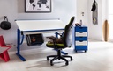 Chaise de bureau enfant SPEEDY vert/gris pour enfants à partir de 8 ans avec dossier et roulettes pour sols durs_02