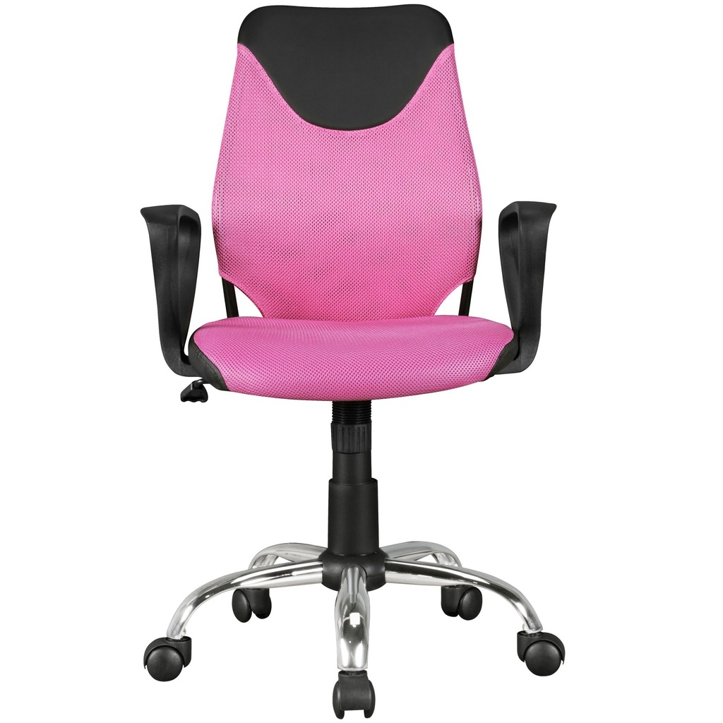 Chaise de bureau enfant KiKa noir rose pour enfants à partir de 6 ans avec dossier_01