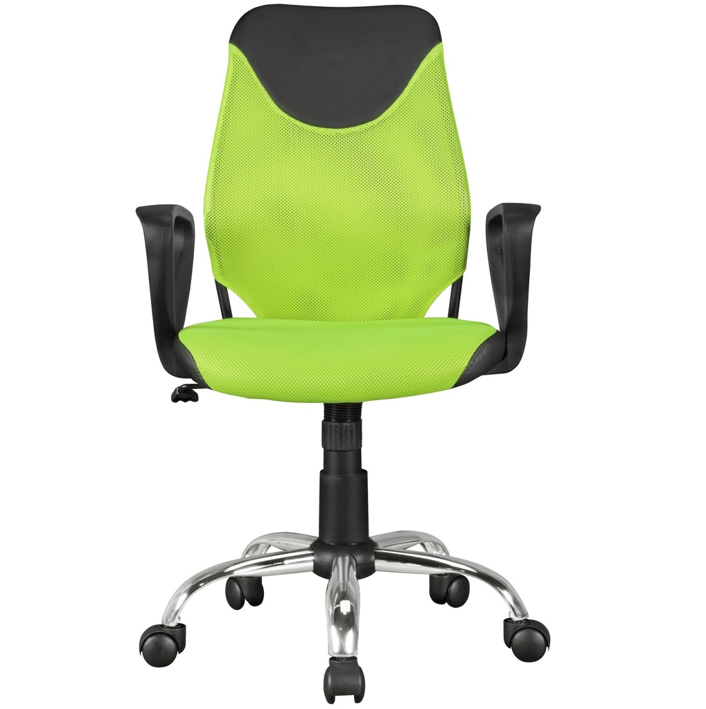 Chaise de bureau enfant KiKa noir citron vert pour enfants à partir de 6 ans avec dossier_01