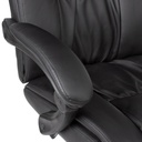 Housse de chaise de bureau simili cuir noir jusqu'à 110 kg avec repose-pieds extensible_07