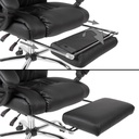 Housse de chaise de bureau simili cuir noir jusqu'à 110 kg avec repose-pieds extensible_08