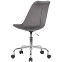 Chaise de bureau velours gris foncé_04