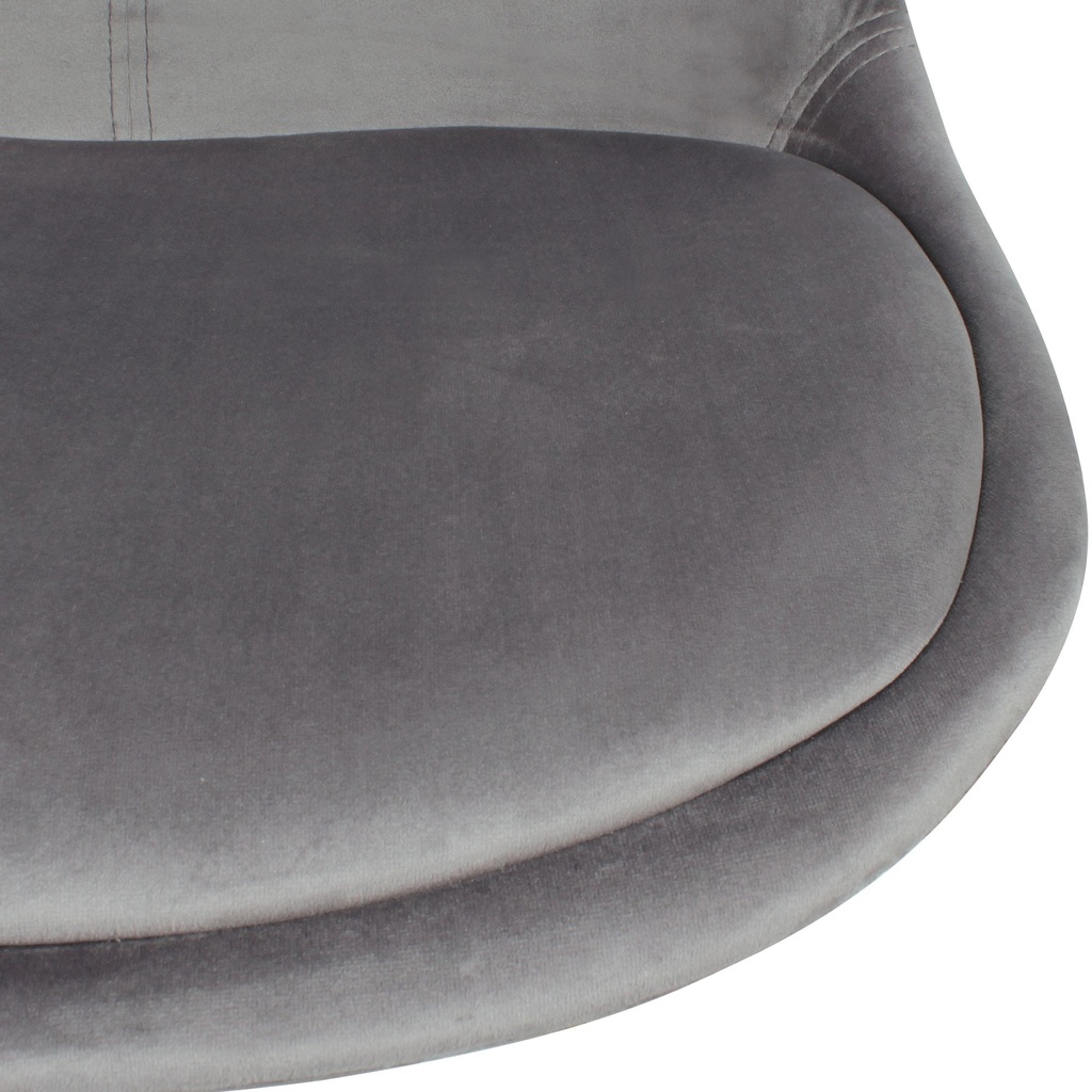 Chaise de bureau velours gris foncé_06