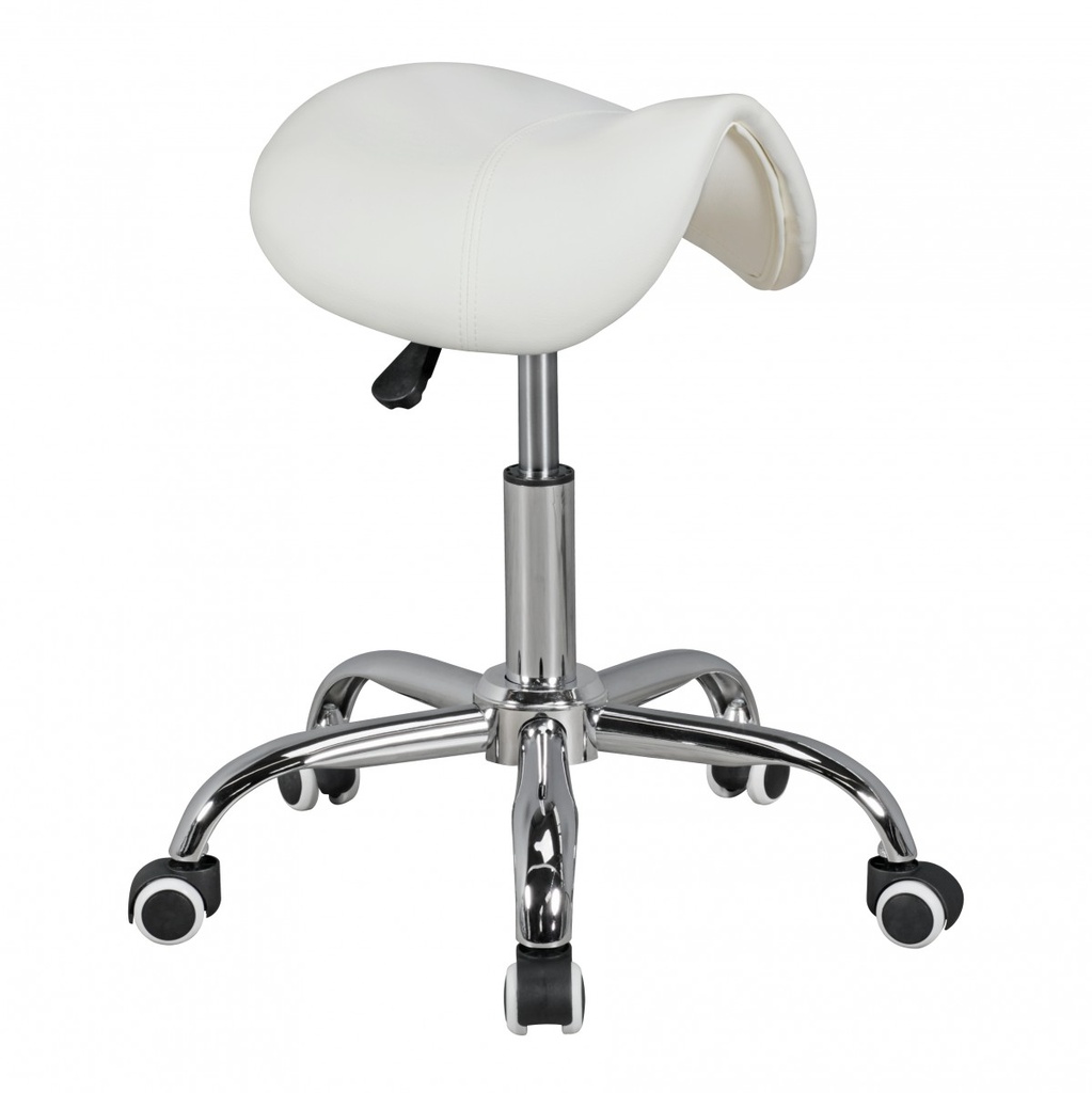 Tabouret selle Curve blanc réglable en hauteur_01