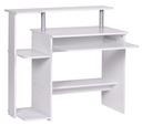 Table d'ordinateur blanche 94 x 90,5 x 48,5 cm table d'ordinateur portable moderne avec tiroir pour clavier_06